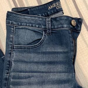 American eagle flared frayed jeans size 8 long